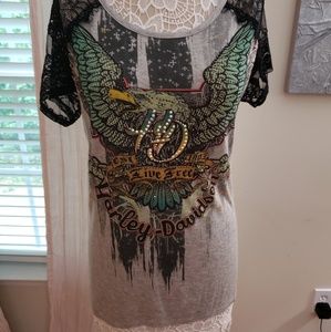 Harley Davidson hi lo shirt